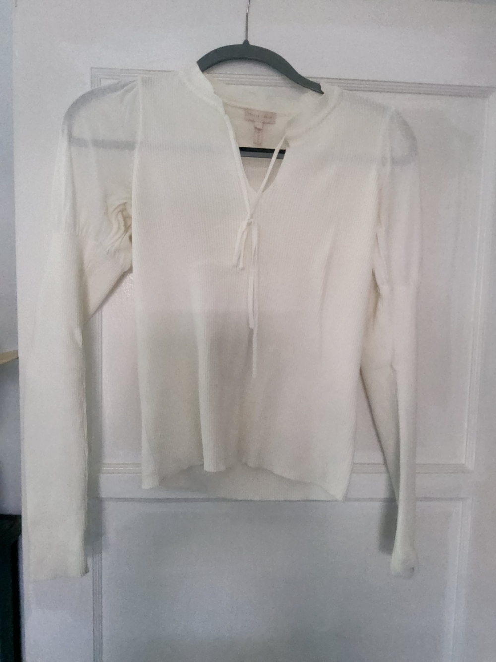 REBECCA TAYLOR Tie-Neck Lightweight Sweater